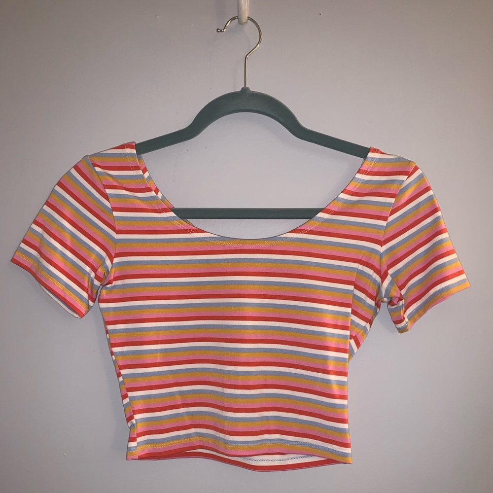 Multi-colored crop top from Charlotte Russe